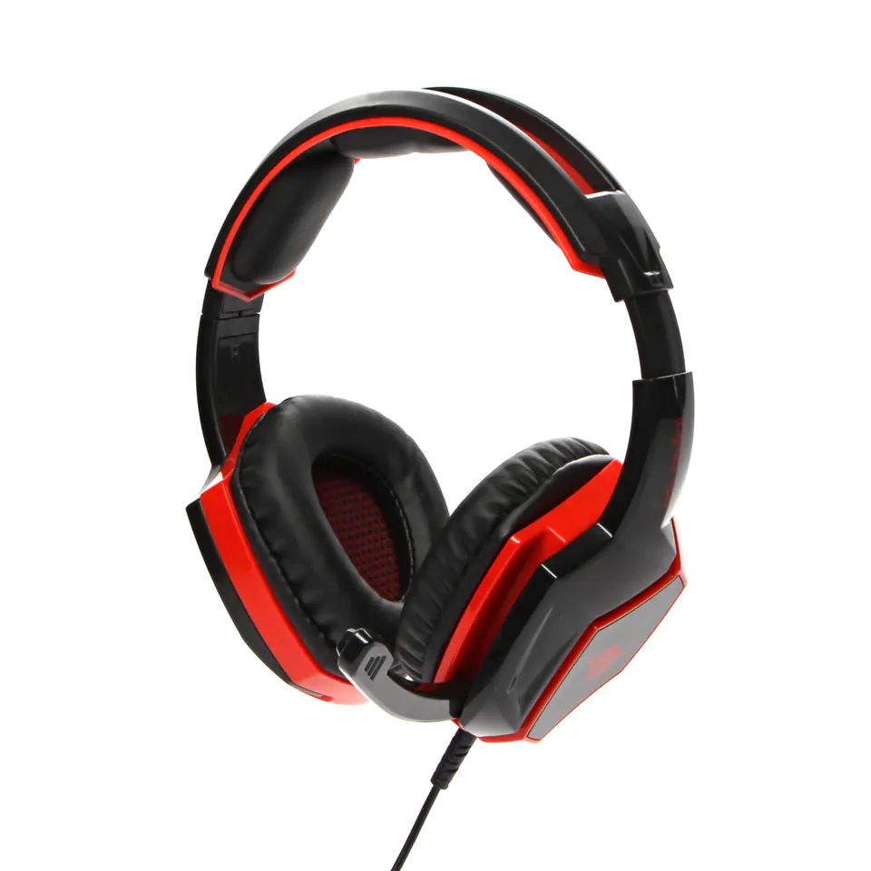 ⁨Red Fighter H2, Gaming Headset, słuchawki z mikrofonem, regulacja głośności, czarno-czerwona, 2x 3.5 mm jack⁩ w sklepie Wasserman.eu