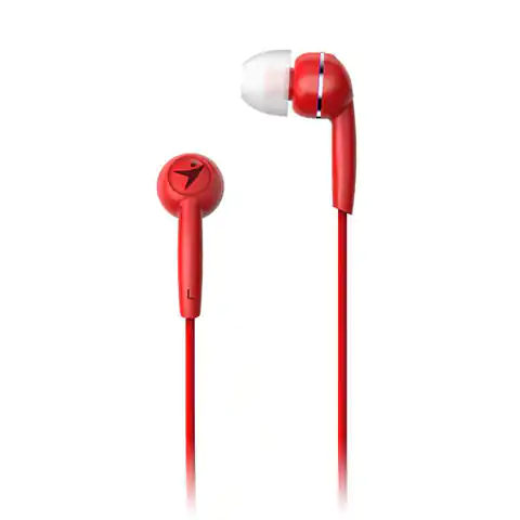 ⁨Genius HS-M320, headphones, in-line volume control, red, in-ear type 3.5 mm jack⁩ at Wasserman.eu