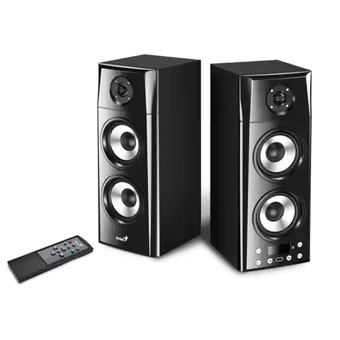 ⁨Genius Speakers SP-HF2800 BT, 2.0, 60W, black, remote control, BT 5.0, 3-band, LCD display, TWS support, RCA vstup, Blueto⁩ at Wasserman.eu
