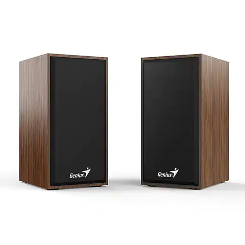 ⁨Genius Speakers SP-HF180, 2.0, 6W, brown, volume control, wooden, 150Hz-20kHz⁩ at Wasserman.eu