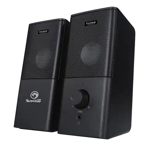 ⁨Marvo głośniki SG-117, 2.0, 6W, czarne, regulacja głośności, do gry, 200Hz-16kHz⁩ w sklepie Wasserman.eu