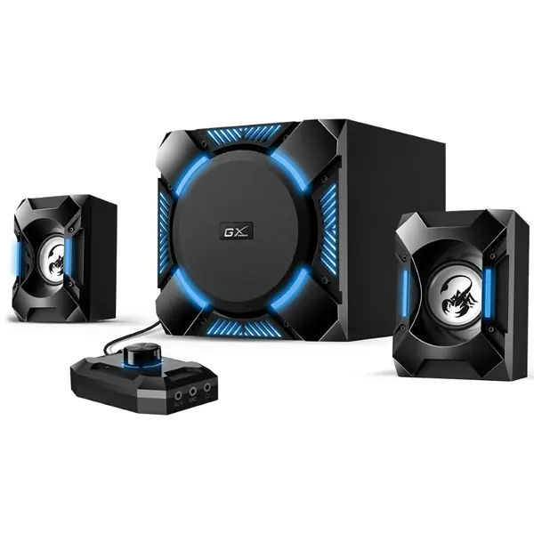 ⁨Genius głośniki GX GAMING SW-G2.1 1200, 2.1, 36W, czarne, regulacja głośności⁩ w sklepie Wasserman.eu