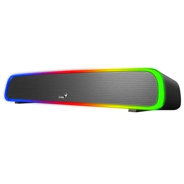 ⁨Genius Soundbar 200BT, 2.0, 4W, czarny, regulacja głośności, podświetlane, 3,5 mm jack/ bluetooth, 120Hz-20kHz⁩ w sklepie Wasserman.eu