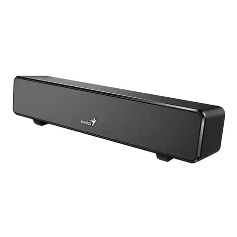 ⁨Genius Soundbar 100, 2.0, 6W, czarny, regulacja głośności, stołowy, 3,5 mm jack (USB), 110Hz-20kHz⁩ w sklepie Wasserman.eu