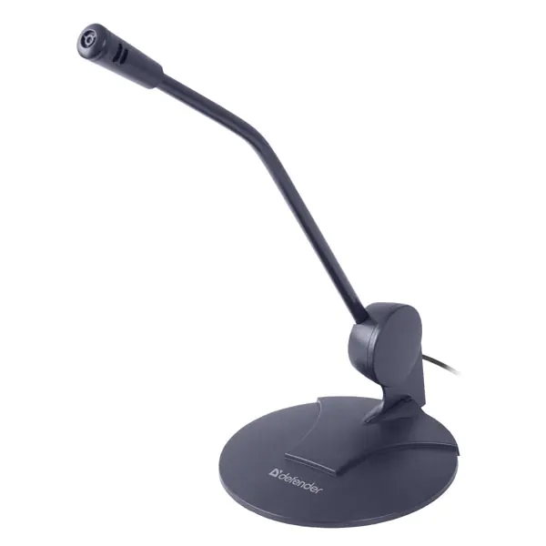 ⁨Defender, computer microphone, MIC-117, without volume control, black, for desktop⁩ at Wasserman.eu