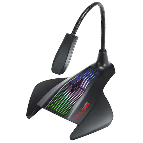 ⁨Marvo, do gry mikrofon, MIC-01, bez regulacji głośności, czarny, Podświetlany RGB⁩ w sklepie Wasserman.eu