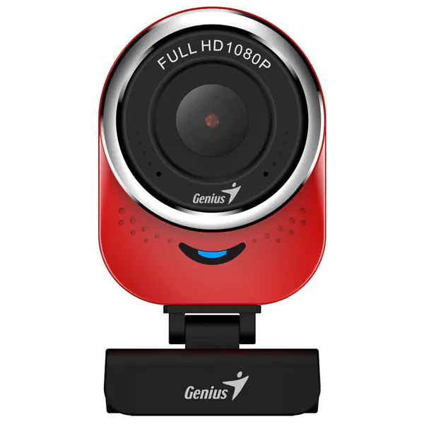 ⁨Genius kamera web Full HD QCam 6000, 1920x1080, USB 2.0, czerwona, Windows 7 a vyšší, FULL HD, 30 FPS⁩ w sklepie Wasserman.eu