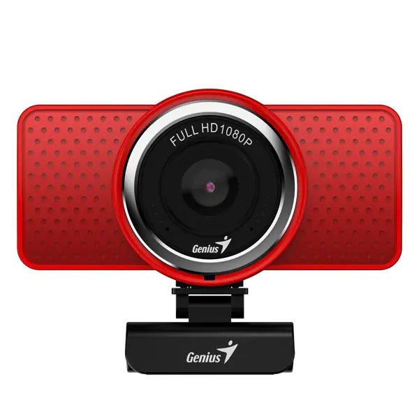 ⁨Genius webcam Full HD ECam 8000, 1920x1080, USB 2.0, red, Windows 7 and vyšší, FULL HD, 30 FPS⁩ at Wasserman.eu