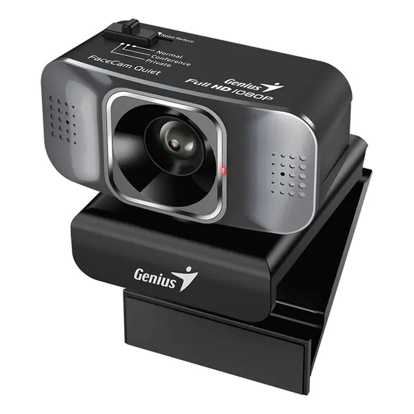 ⁨Genius webcam Full HD FaceCam Quiet, 1920x1080, USB 2.0, black, Windows 7 a vyšší, FULL HD, 30 FPS⁩ at Wasserman.eu