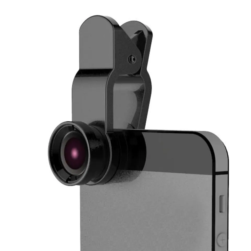 ⁨Obiektyw na telefon, z klipsem, Plastik / aluminium, czarna, 3w1⁩ w sklepie Wasserman.eu