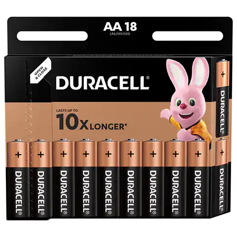 ⁨Bateria alkaliczna, AA (LR6), AA, 1.5V, Duracell, blistr, 18-pack, 42306, Basic⁩ w sklepie Wasserman.eu