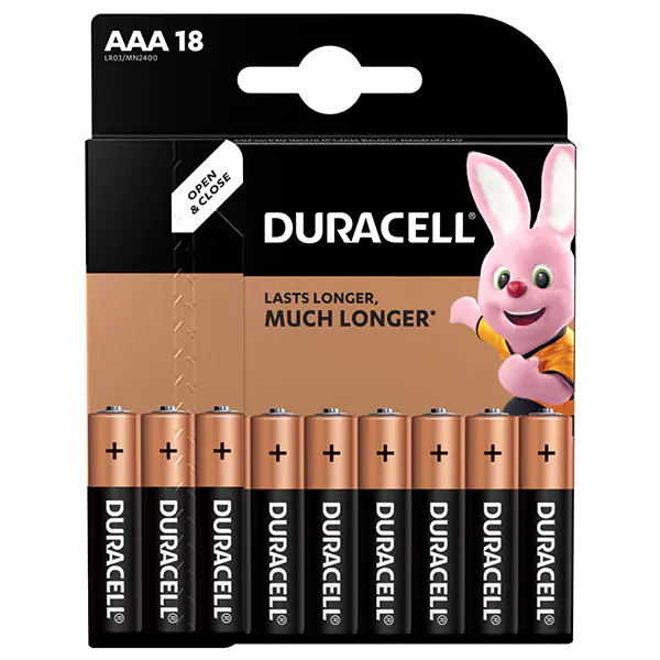 ⁨Alkaline battery DURACELL AAA/LR03 18pcs⁩ at Wasserman.eu