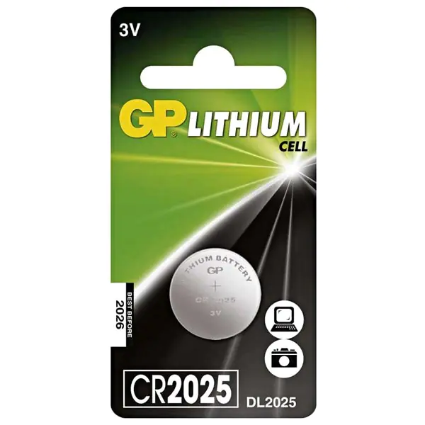 ⁨Lithium Battery, CR2025, 3V, GP, blister, 1-pack⁩ at Wasserman.eu