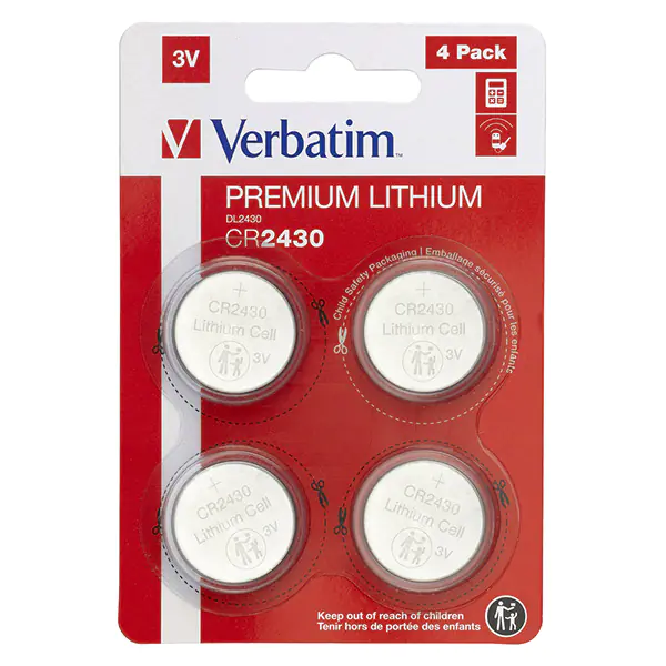 ⁨VERBATIM BATERIE LITHIUM CR2430 BLISTER*4  49534⁩ at Wasserman.eu