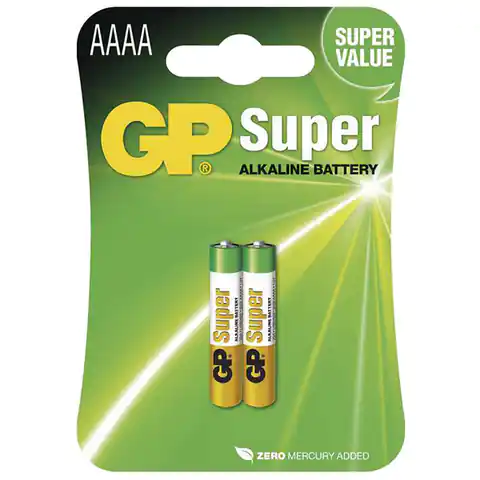 ⁨Bateria alkaliczna, AAAA, 1.5V, GP, blistr, 2-pack, specjalny⁩ w sklepie Wasserman.eu