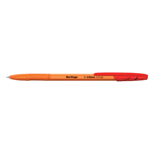 ⁨Berlingo, ball pen, red, 50pcs, 0.7mm, Tribase Orange⁩ at Wasserman.eu