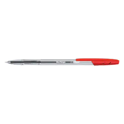 ⁨Berlingo, ball pen, red, 50pcs, 1mm, Tribase⁩ at Wasserman.eu