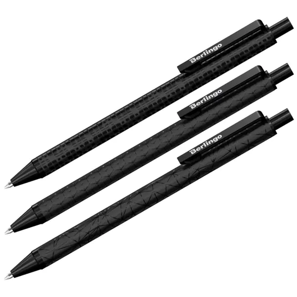 ⁨Berlingo, ball pen, blue, 24pcs, 0.5mm, DoubleBlack⁩ at Wasserman.eu