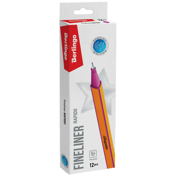 ⁨Berlingo, Rapido fineliner, pink, 12pcs, 0.4mm⁩ at Wasserman.eu