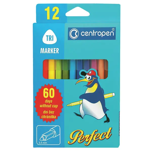 ⁨Centropen, paint utensils set 2510, 12pcs, 2.3mm, non-toxic washable ink⁩ at Wasserman.eu