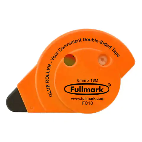 ⁨Permanent Adhesive, Fluorescent Orange, 6mm x 18m, Fullmark⁩ at Wasserman.eu
