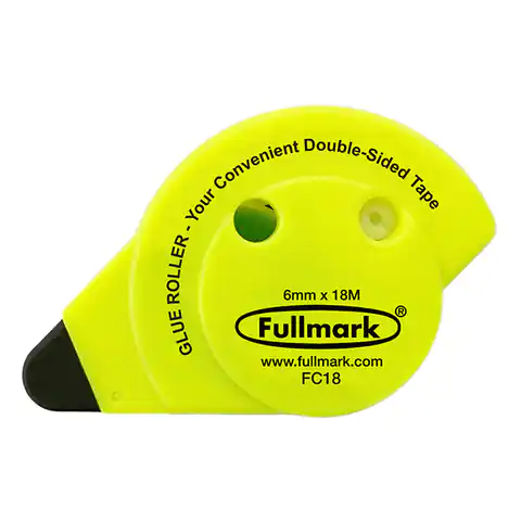 ⁨Permanent Adhesive, Fluorescent Yellow, 6mm x 18m, Fullmark⁩ at Wasserman.eu