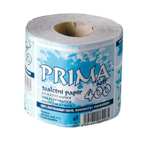 ⁨Toilet paper with one layer, 400 sheets⁩ at Wasserman.eu