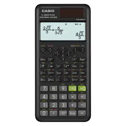 ⁨Casio Kalkulator FX 85 ES Plus E2, czarna, szkolny, podwójne zasilanie⁩ w sklepie Wasserman.eu