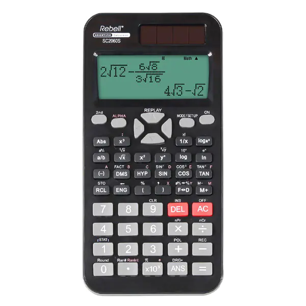 ⁨Rebell Calculator RE-SC2060S, black, scientific, spot display, plastic cover⁩ at Wasserman.eu