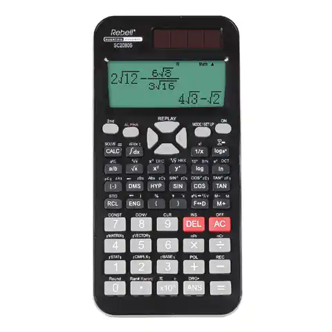 ⁨Rebell Kalkulator RE-SC2080S, czarna, naukowy, wyświetlacz LCD⁩ w sklepie Wasserman.eu