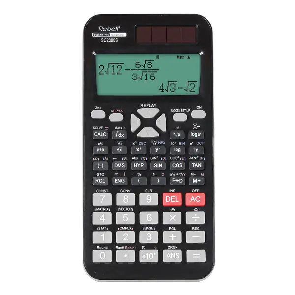 ⁨Rebell Calculator RE-SC2080S, black, letterhead, LCD display⁩ at Wasserman.eu