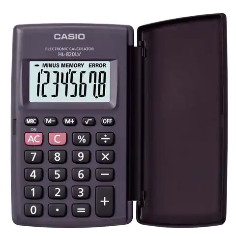 ⁨Casio Kalkulator HL 820LV BK, czarna, kieszonkowy, 8 miejsc⁩ w sklepie Wasserman.eu