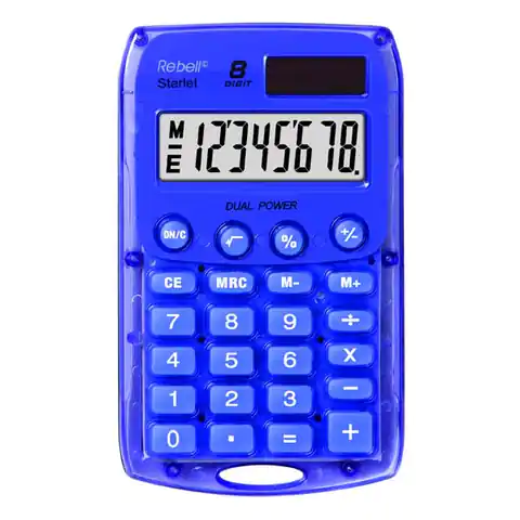 ⁨Rebell Kalkulator RE-STARLETV BX, fioletowy, kieszonkowy, 8 miejsc⁩ w sklepie Wasserman.eu