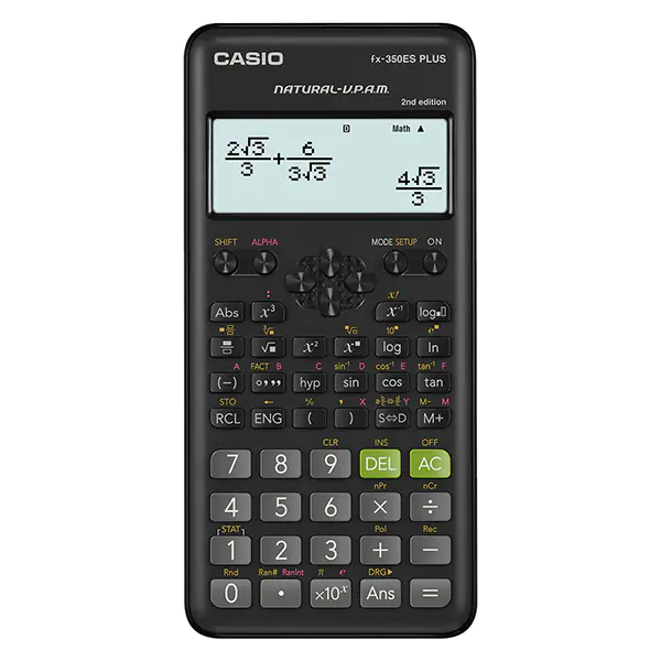 ⁨Casio FX 350 ES PLUS 2E Calculator, black, tabletop⁩ at Wasserman.eu