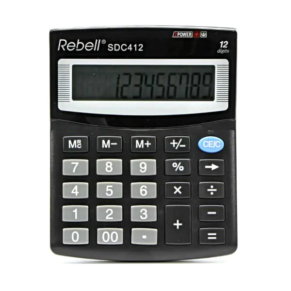 ⁨Rebell Calculator RE-SDC412 BX, black, desktop, 12 seats⁩ at Wasserman.eu