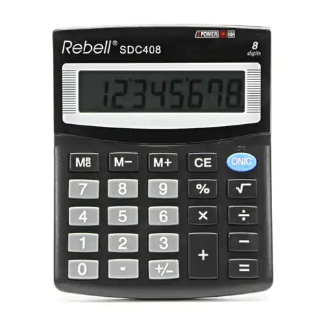 ⁨Rebell Kalkulator RE-SDC408 BX, czarna, biurkowy, 8 miejsc⁩ w sklepie Wasserman.eu