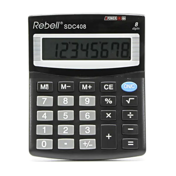 ⁨Rebell Calculator RE-SDC408 BX, black, desktop, 8 seats⁩ at Wasserman.eu