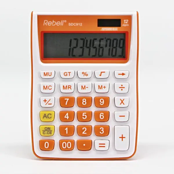 ⁨Rebell Calculator RE-SDC912OR BX, orange, desktop, 12 seats⁩ at Wasserman.eu