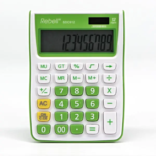 ⁨Rebell Calculator RE-SDC912GR BX, green, desktop, 12 seats⁩ at Wasserman.eu