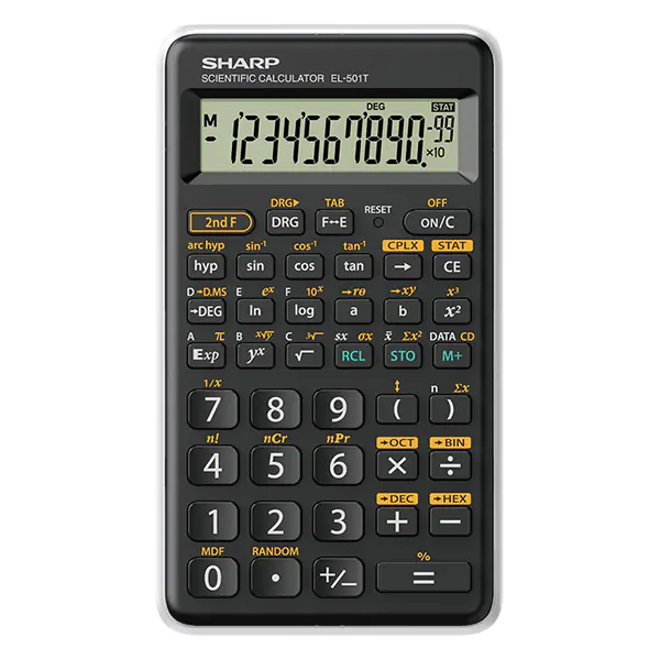 ⁨Sharp EL-501TWH calculator, black, scientific, ten-digit⁩ at Wasserman.eu