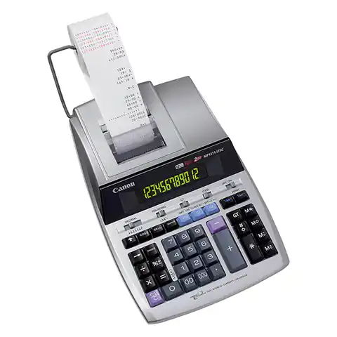 ⁨Canon Kalkulator MP1211-LTSC, srebrna, biurkowy z drukarą, 12 miejsc, zasilanie z sieci, podtrzymanie bateryjne⁩ w sklepie Wasserman.eu