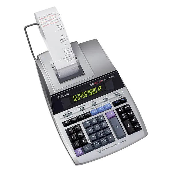 ⁨Canon MP1211-LTSC Calculator, silver, desktop with printer, 12 seats, AC power, battery backup⁩ at Wasserman.eu