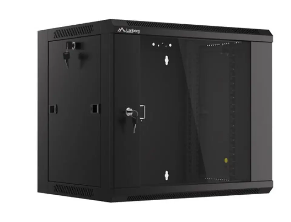 Wall-Mounted Rack 19 inch 9U 570x450 black at Wasserman.eu