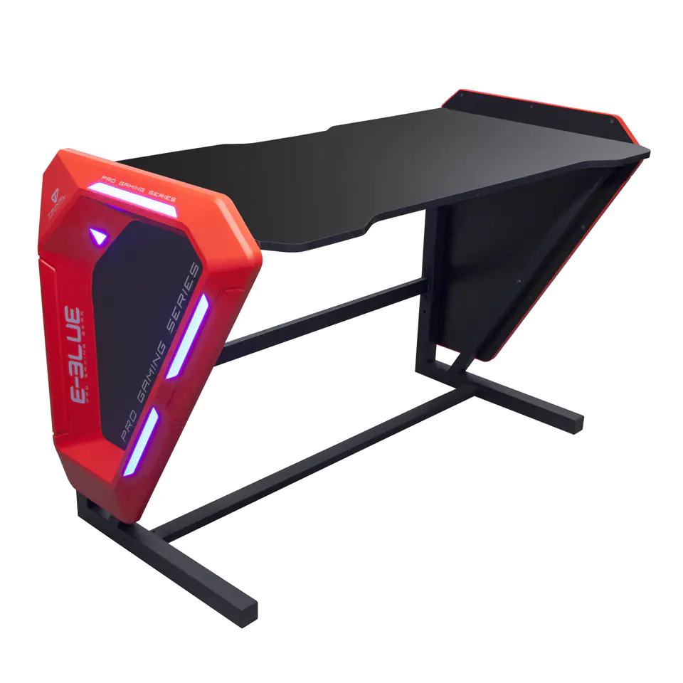 ⁨E-blue Gaming desk EGT002BK, 125x62 cm, 80.8 cm, backlight⁩ at Wasserman.eu