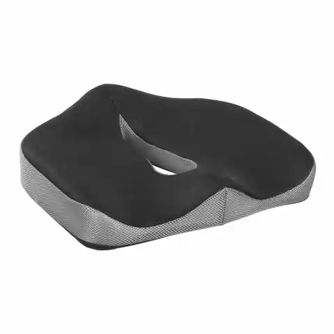 ⁨Ortopedyczna poduszka, plastikowa końcówka odporna na nacisk, ergonomiczna, czarny, Powerton⁩ w sklepie Wasserman.eu