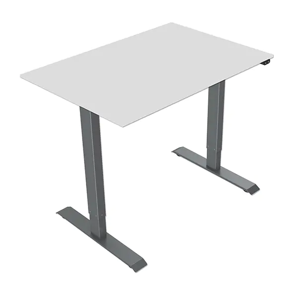 ⁨Desk, electronically adjustable, Table top grey, 75x159cm, adjustable spacing 500mm, grey, 70 kg load capacity, ergo⁩ at Wasserman.eu