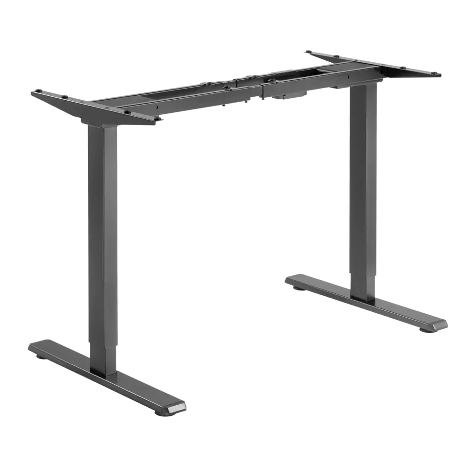 ⁨Desk frame / base, electronically adjustable, 500mm spacing, anti-collision system, black, 100 kg load capacity, Powerton⁩ at Wasserman.eu