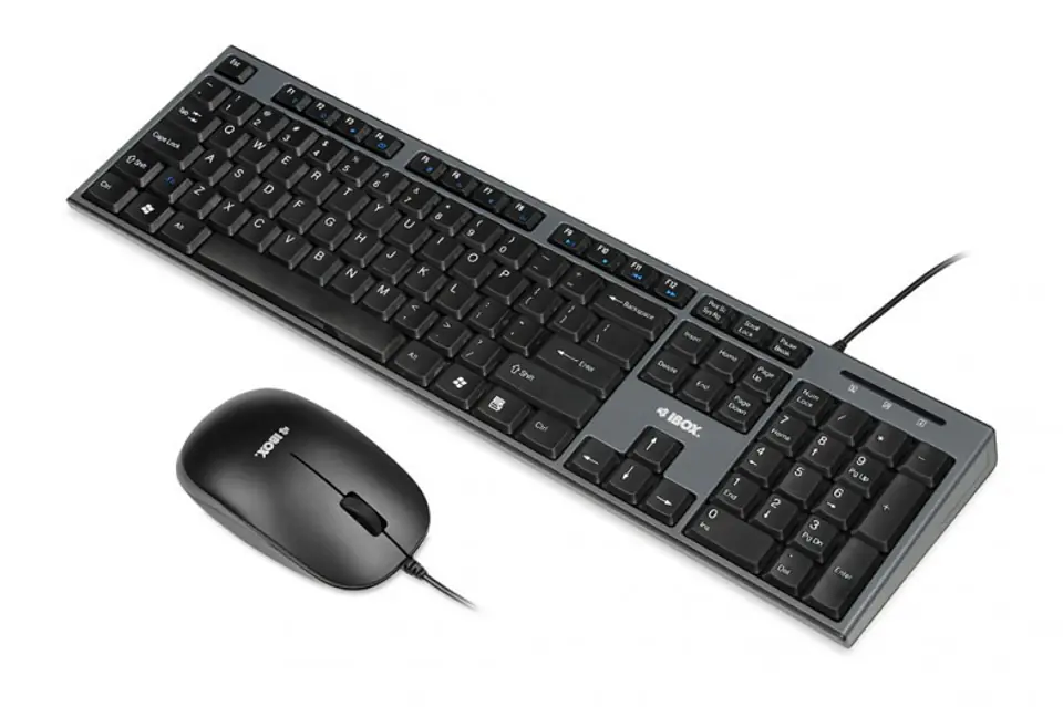 ⁨Zestaw klawiatura + mysz IBOX IKMS606 (USB 2.0; (US); czarna, optyczna; 800 DPI)⁩ w sklepie Wasserman.eu