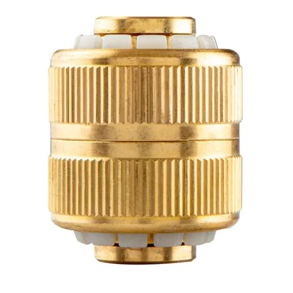 ⁨NEO TOOLS złączka do stałego łączenia węży materiał mosiądz, 3/4", złota, 15-737⁩ w sklepie Wasserman.eu