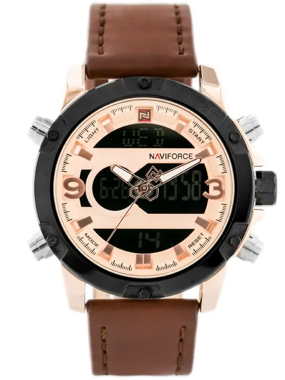 ⁨ZEGAREK MĘSKI NAVIFORCE - NF9097 (zn043e) - brown/rosegold⁩ w sklepie Wasserman.eu